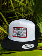 State Flag Patch Hat- Black/White Flatbill
