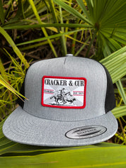 State Flag Patch Hat- Heather/Black Flatbill