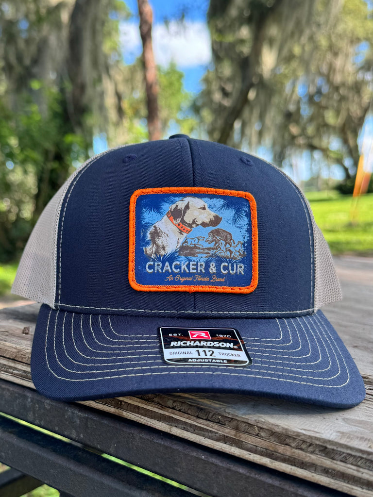 Florida Cur Patch Hat- Navy/Khaki