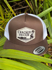 Diamond Logo Patch Hat- 7 Panel Brown Flatbill