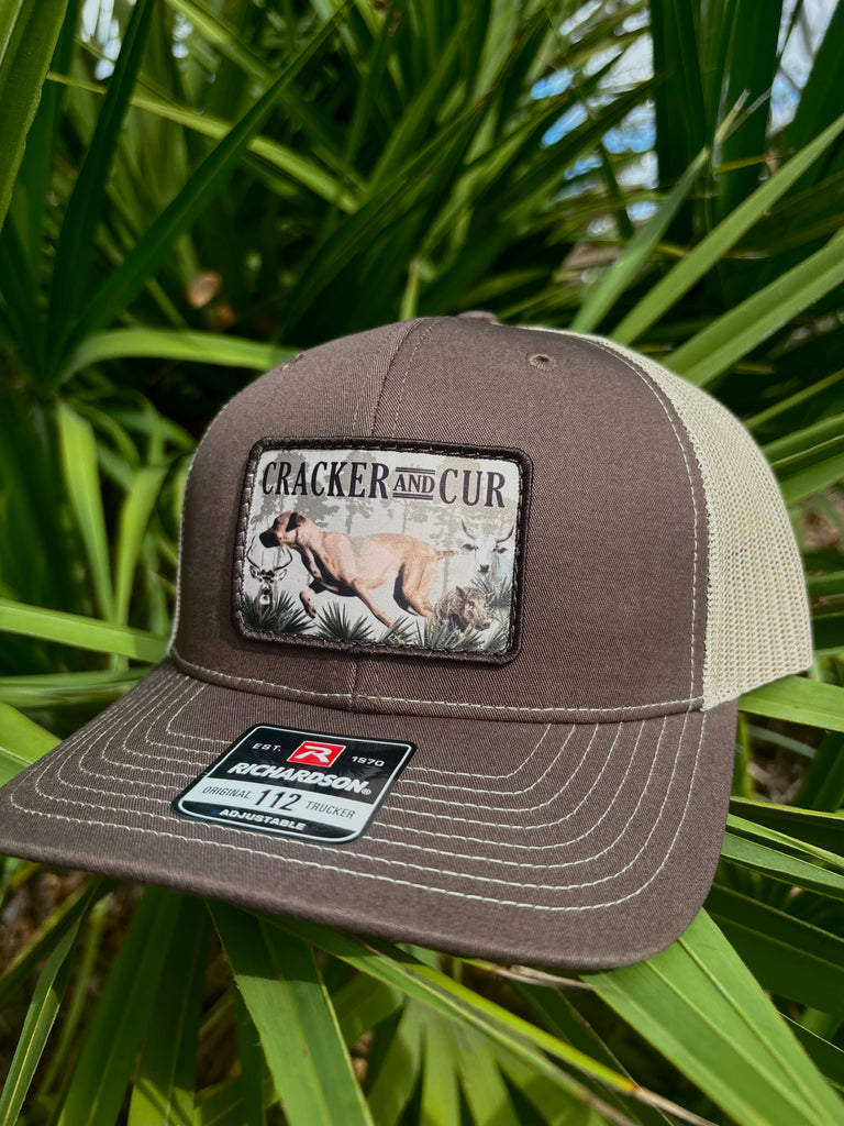Cur Dog Patch Hat- Brown/Khaki