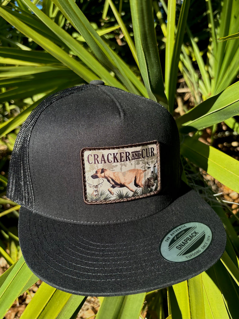 Cur Dog Patch Hat- Black Flatbill