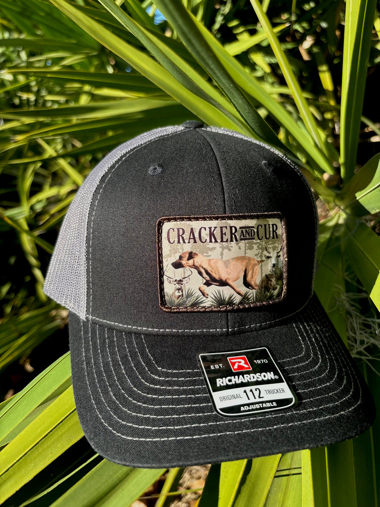 Cur Dog Patch Hat- Black/charcoal