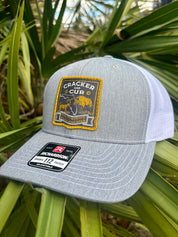 Bayed Up Patch Hat- Heather Grey/White