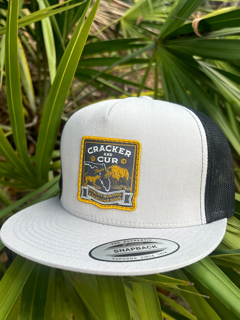 Bayed Up Patch Hat- Silver/Black Flatbill