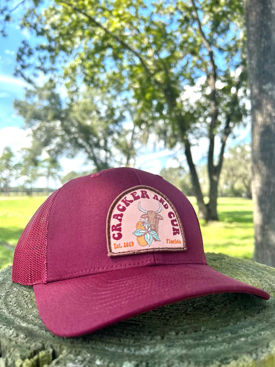 *SALE* Orange Blossom Patch Hat - Cardinal