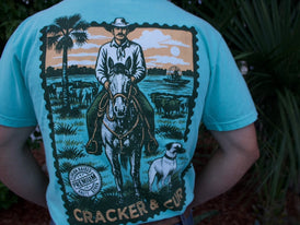 Cowboy Landscape Pocket Tee- Mint