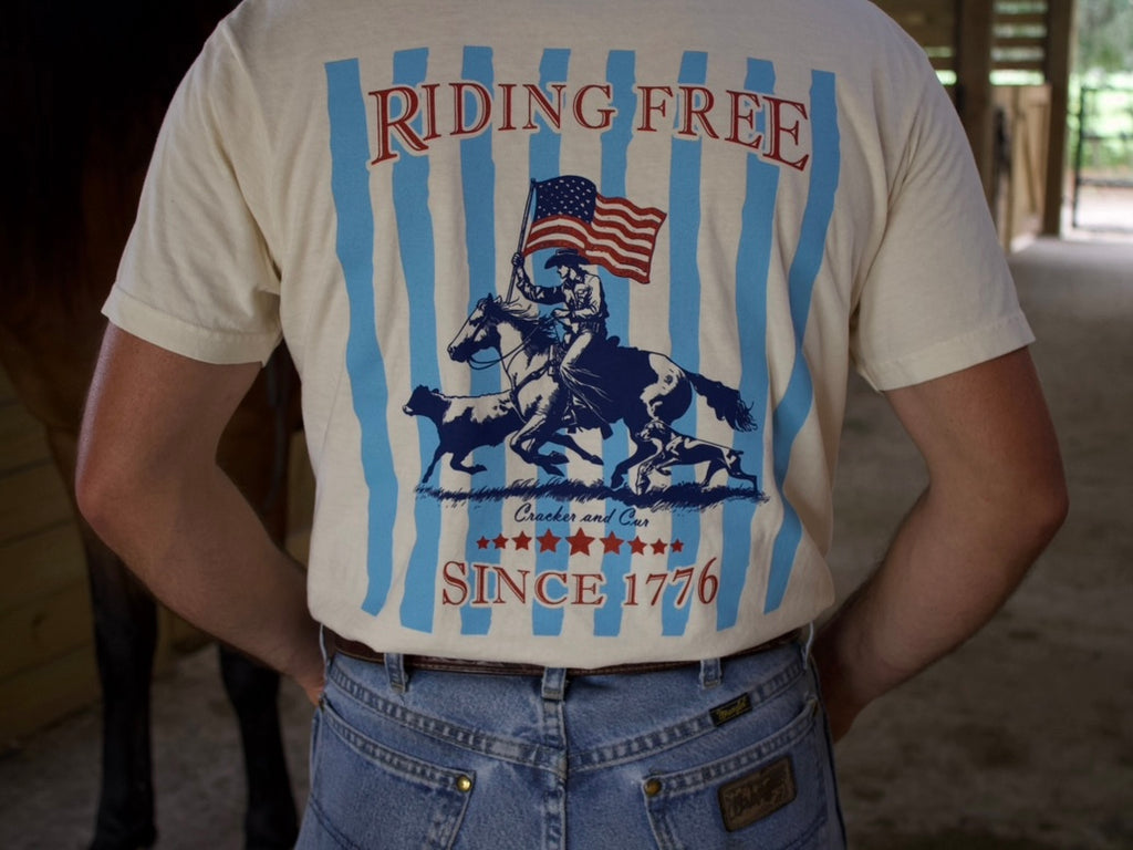 1776 Pocket Tee- Ivory