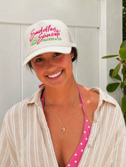 Saddles and Sunsets- Foam Trucker Hat White