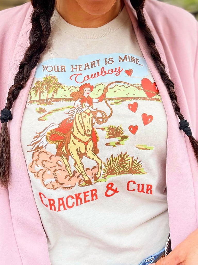 *SALE* Your Heart Is Mine Tee- Natural