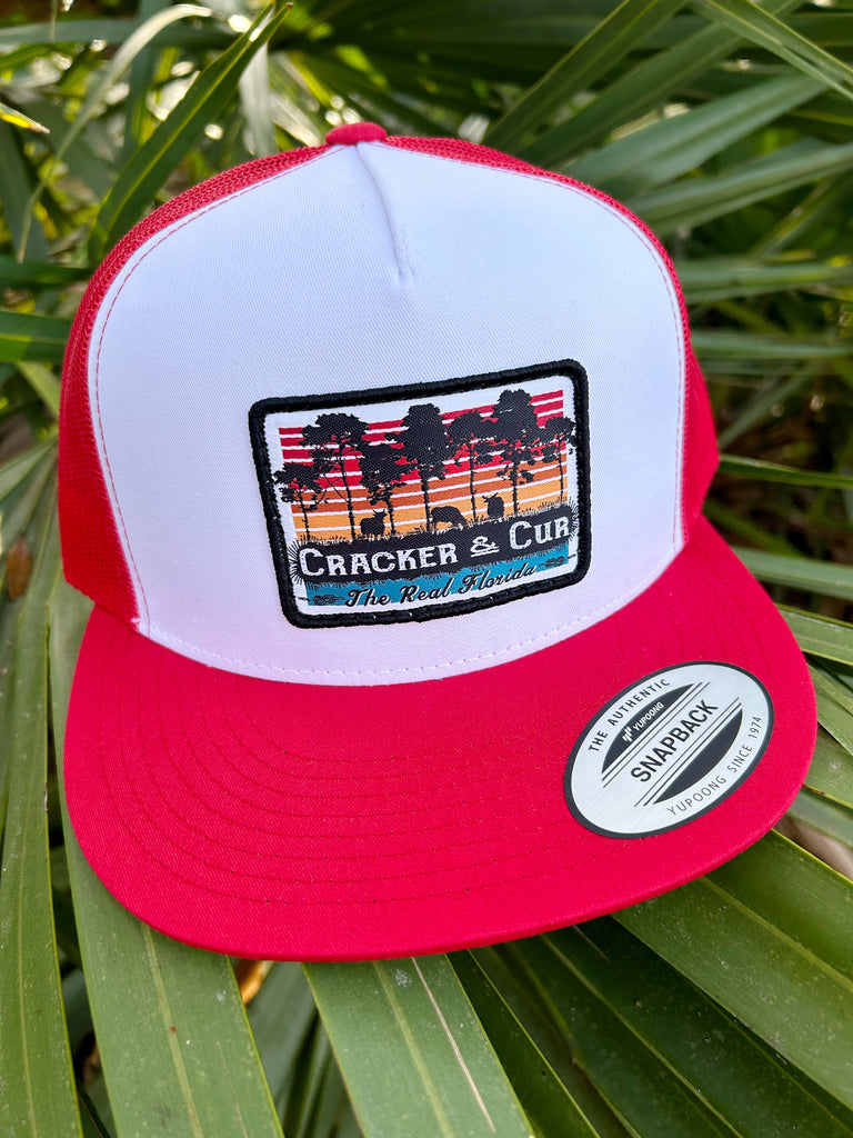 Real Florida Patch Hat - Red/White Flatbill